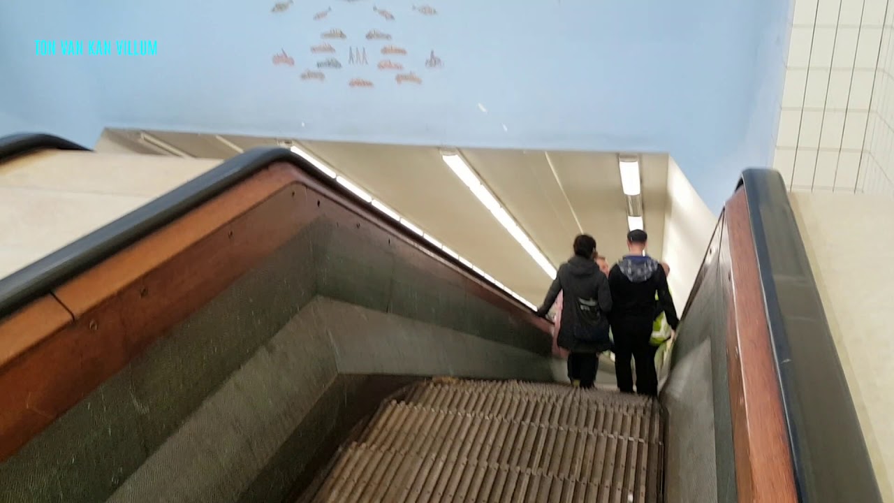 De houten roltrappen van de Maastunnel. Kijkje achter de schermen. wooden escalators