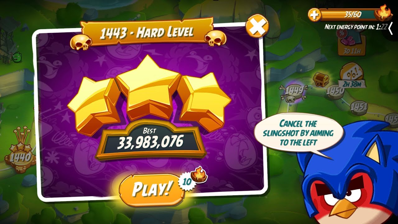 Angry Birds 2 Level Hard 1443 | Level 1443 | Angry Birds 2 | Angry Birds | A B 2 | AB2 | AB2