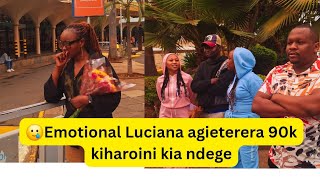 Emotiona luciana agieterera muthuri wake 90k na mahua kuharoini kia ndege nakumwira ciugo ici🥹