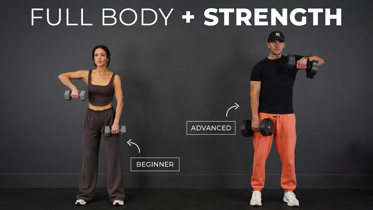 Full Body Strength Dumbbell Workout – Upper & Lower Hypertrophy // No ...