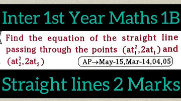 straight lines Inter 1st Year Maths 1B@maths naresh eclass