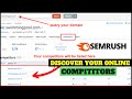 How To Know What Keywords Your Competitor Is Ranking For | SEO Competitor Analysis with SEMRush