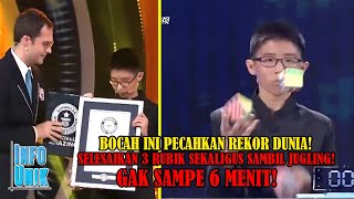 BOCAH 13 TAHUN PECAHKAN REKOR DUNIA SELESAIKAN 3 RUBIK SAMBIL JUGGLING