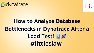 How to Monitor and find the performance bottlenecks in Oracle Database using #dynatrace #loadtesting