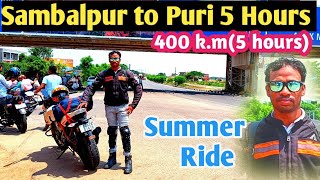 400 kms in 5 Hours | Sambalpur to Puri Summer 🌞 Ride in RTR 200 | @bikerideralok2480