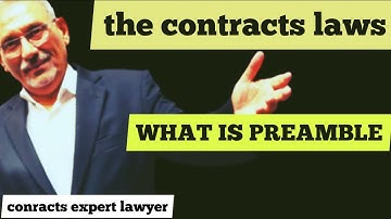 WHAT IS A PREAMBLE | RECITALS | English | Contracts Understanding | @Shaikhain