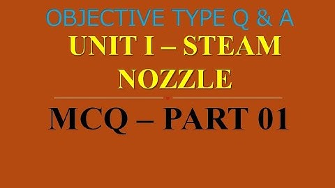 MCQ ON THERMAL ENGINEERING II | PART 01 | 20 MCQs WITH ANSWERS | Q & A | ASHWIN PRABHU G
