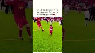 Diogo jota and his kids at anfield