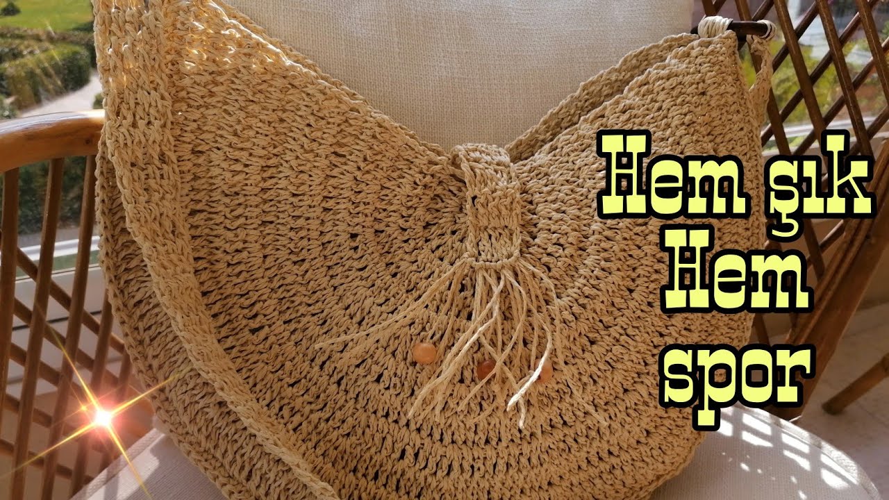HEM ŞIK HEMDE SPOR✨Kağıt iple çanta yapımı
