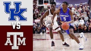 #8 Kentucky vs Texas A&M Highlights 2020 College Basketball