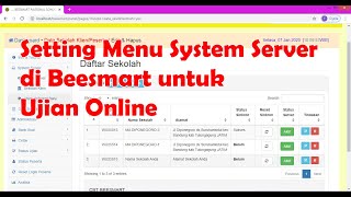 Setting Menu System Server di Beesmart untuk Ujian Online