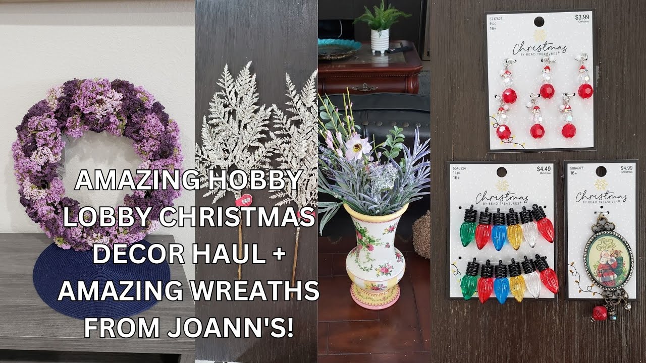 Hobby Lobby christmas crafts and decor haul + some wreaths