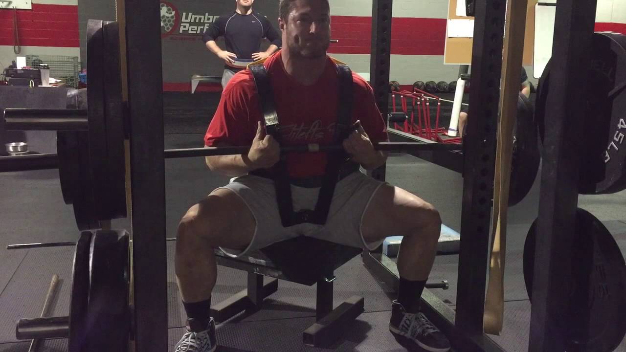 10/16/16 Casey Williams Zercher squats against 200# band tension - YouTube