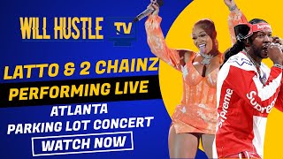 MULATTO PERFORMS QUARANTINE THICK WITH 2 CHAINZ AND MUWOP \& B*TCH FROM THE SOUTH AT ATLANTA PARKING