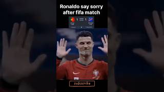 Ronaldo say SORRY after fifa match portugal vs DR Congo ties at 1-1 | #fifa #cr7 #ronaldo #portugal