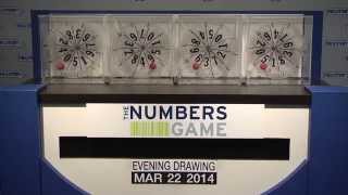 Evening Numbers Game Drawing: Saturday, March 22, 2014