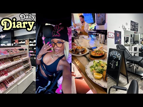 daily diary getting my face pierced crush drama updated makeup routine dinner with friends