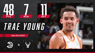 Trae Young GOES OFF for Playoff CAREER-HIGH 48 PTS, 7 REB & 11 AST in W 🥶 | ECF Game 1