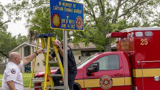 Memorial Road Sign Unveiling