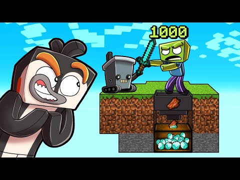 minecraft-skyblock-but-robots-farm-zombies!