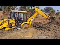 Jcb Vs Mud | Amazing Jcb Backhoe Driving In Pond With Skilled Backhoe Operator.