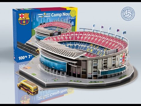 Camp Nou" del FC Barcelona | Nanostad Puzzle 3D - YouTube