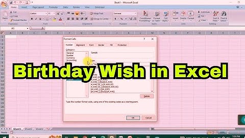 Birthday Wish in Excel - How ?