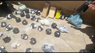 Policiais Militares do 36°BPM apreendem grande quantidade de drogas e armas em Miracema 07/11/2021