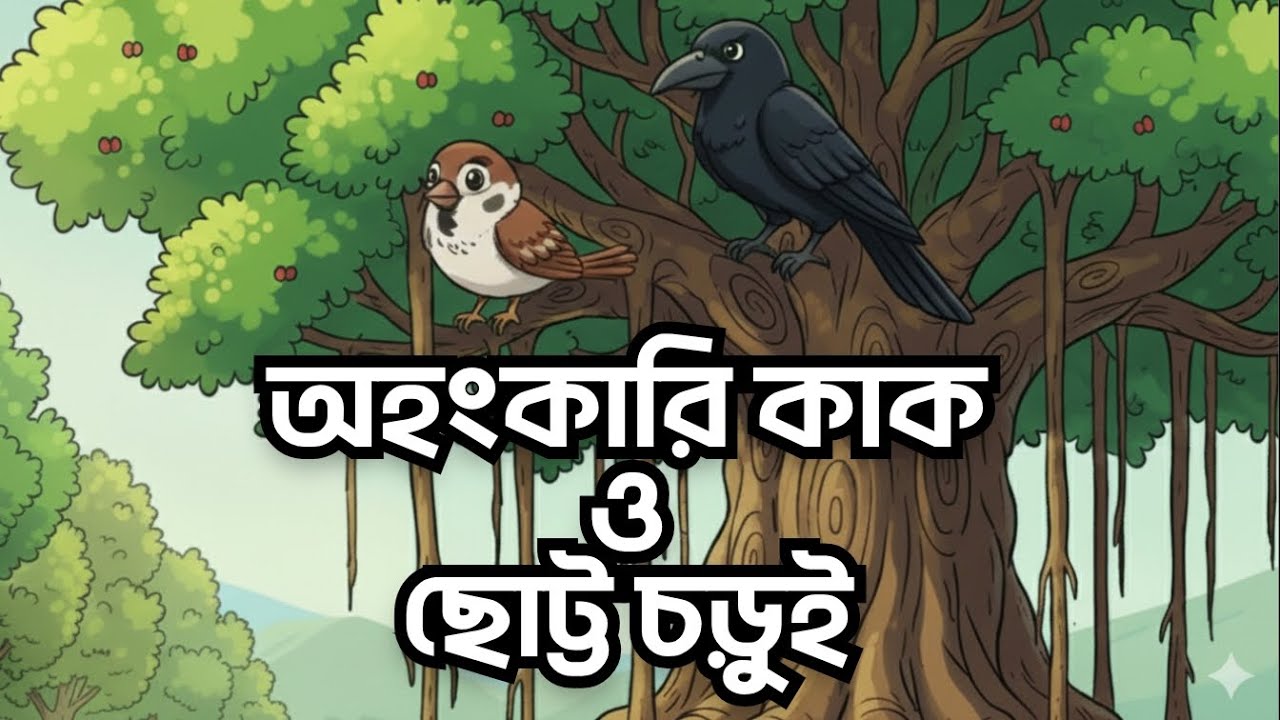 অহংকারি কাক ও ছোট্ট চড়ুই| Bangla cartoon| Rupkothar golpo |thakumarjhuli| আচাকুটি 