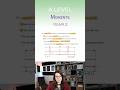 Moments | A Level #ALevelMaths #MathsRevision #Shorts