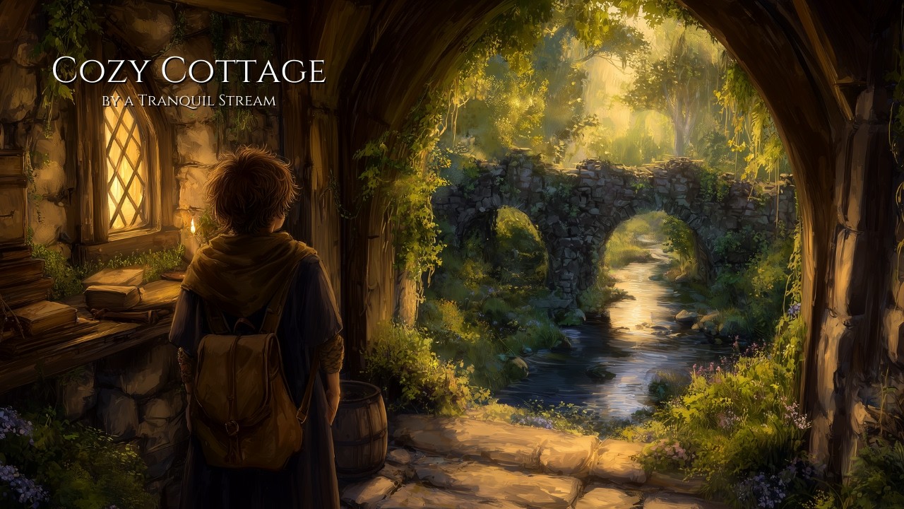Relaxing Celtic Music for Reading and Meditation | Cozy Cottage by a Tranquil Stream