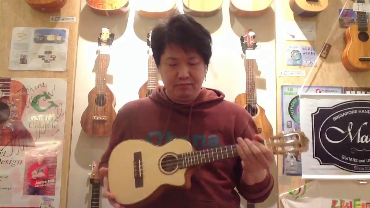 LEHO Ukulele LHUC-SMF-CE コンサートカッタウェイ 表板スプルース／横 