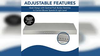 Overview: Broan-NuTone BCSQ130SS Three-Speed Glacier Under-Cabinet Range Hood with LED Lights AD...
