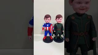 Unstoppable Joy with Handmade Clay Bobbleheads Swaying Together