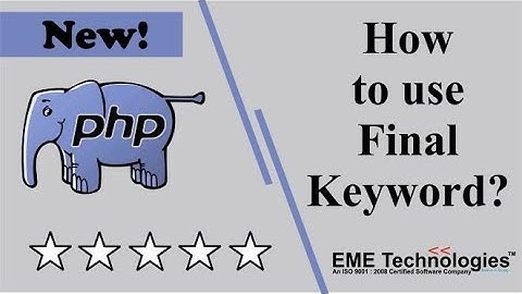 How to use Final Keyword in PHP