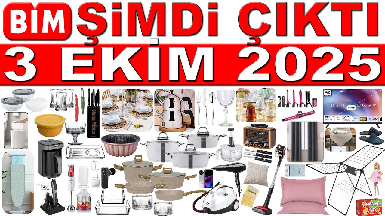 BİM 3 EKİM 2025 | MİNİ BUZDOLABI | BİM ÇEYİZLİK VE EV TEKSTİLİ ÜRÜNLERİ | BİM AKTÜEL KATALOĞU
