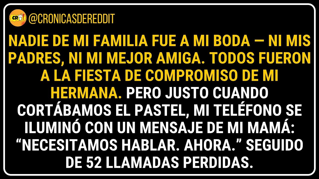 NADIE de mi FAMILIA fue a mi BODA — ni mis PADRES, ni mi MEJOR AMIGA. Todos... 😶 Historias de Reddit