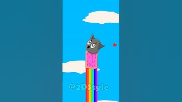 Sprunki 🌈 Wenda Turns Gray into Nyan Cat!