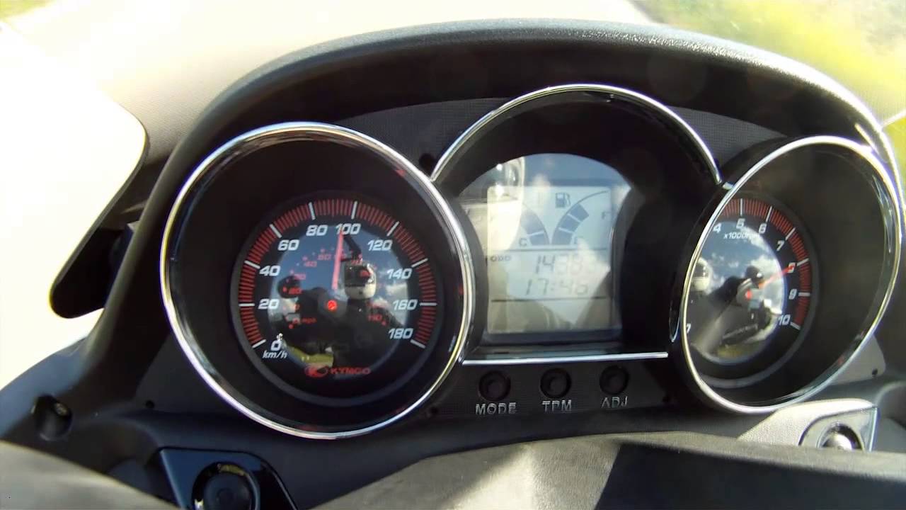 Kymco Downtown 300i ABS 0-100 mit Malossi Technik