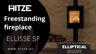 Freestanding Fireplace - Ellisse Sf - Hitze Contemporary Style And Superior Heating