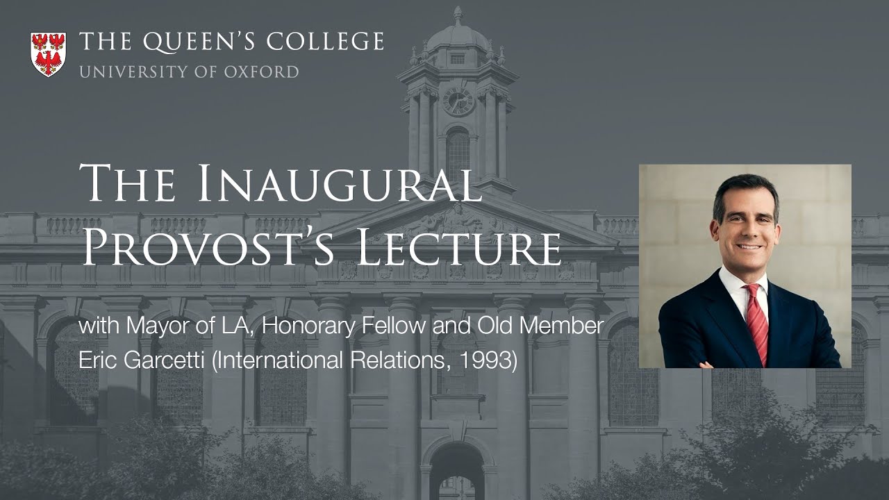 The Inaugural Provost's Lecture with Eric Garcetti, Mayor of Los Angeles  - November 2020