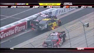 2011 NASCAR Nationwide Dover GWC Finish Huge Wreck (Live)