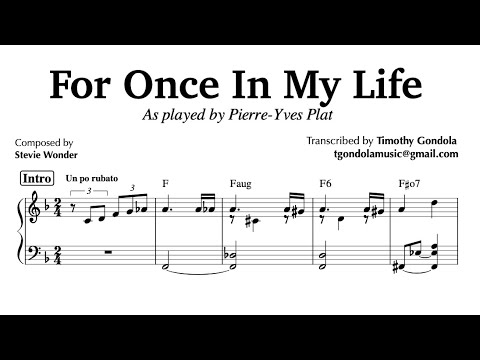 PIERRE-YVES PLAT plays ISN'T SHE LOVELY ? (Stevie Wonder in CRAZY PIANO VERSION!)