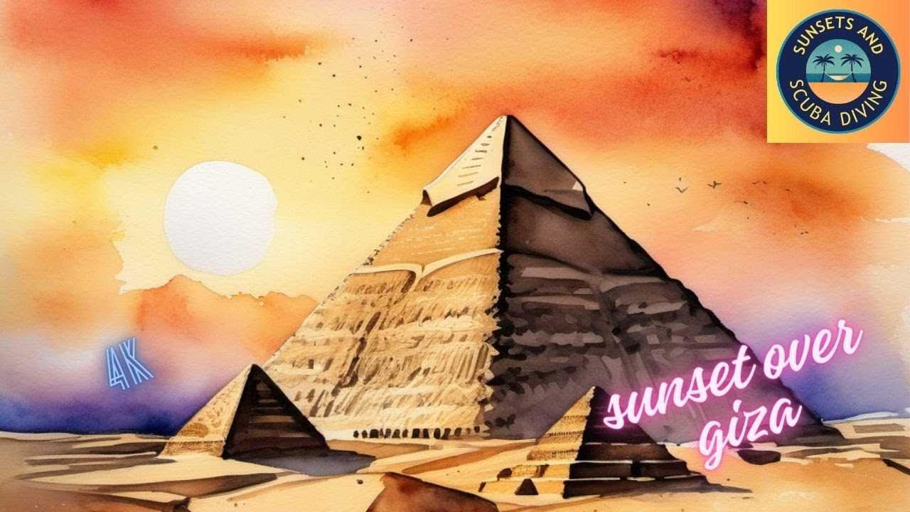 sunset at giza