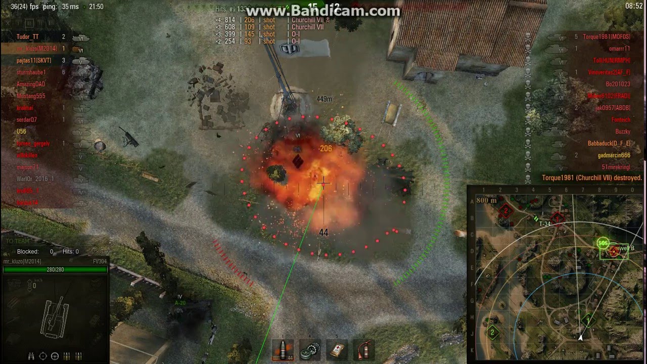 FV304 - 1 mark of excellence, master gunner - World of Tanks