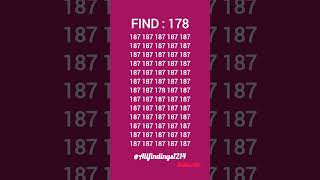 Logically find number 178 in 2 seconds.#fyp #gk #iq #viralshorts #trending #viralvideo #shorts