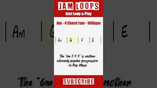 Jam Loops - 4 Chord Jam in Am - 100bpm - Just Loop and  Play