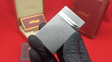 D26T  Bật Lửa Dupont Vân Kim Cương Trắng