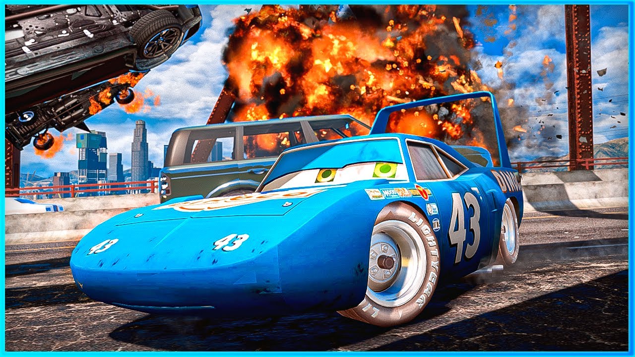 *CRAZY* Cars King Dinoco Crashes Ep.14 GTA 5 YouTube