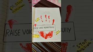SLOGAN ON BULLYING 📜🖋#slogan#art#craft#justice#stopbully